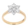 18ct Yellow Gold Certificated Diamond Cluster Ring