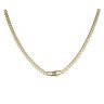 14ct Yellow Gold Monaco Classic Plain Lock Curb Chain 22"