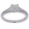 Platinum 1.50ct Cushion And Brilliant Cut Diamond Solitaire Ring