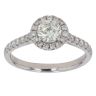 Platinum 1.00ct Brilliant Cut Diamond Cluster Ring