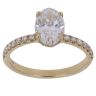18ct Yellow Gold 2.00ct Oval and Brilliant Cut Lab Grown Diamond Solitaire Ring