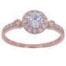 9ct Rose Gold Cubic Zirconia Cluster Ring