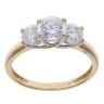 18ct Yellow Gold Cubic Zirconia Three Stone Ring