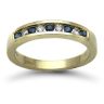 9ct Yellow Gold 0.50ct Diamond & Sapphire Half Eternity Ring