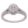 14ct White Gold 0.62ct Brilliant Cut Diamond Cluster Ring