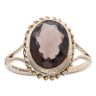 9ct Yellow Gold Smoky Quartz Single Stone Ring