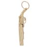 9ct Yellow Gold Patterned Gun Pendant