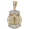 14ct Yellow Gold Cubic Zirconia Lion Pendant