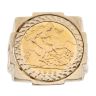 9ct Yellow Gold 1982 Elizabeth II Half Sovereign Coin Ring