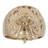 9ct Yellow Gold Bulldog With Tag Signet Ring
