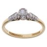 18ct Yellow Gold 0.05ct Brilliant Cut Diamond Solitaire Ring