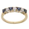 18ct Yellow Gold 0.25ct Brilliant Cut Diamond and Sapphire Eternity Ring