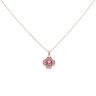 9ct Rose Gold Pink Tourmaline Bloom Pendant and Chain 22"