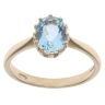 9ct Yellow Gold Aquamarine Single Stone Ring