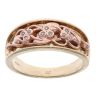 9ct Yellow and Rose Gold 0.05ct Diamond Vine Of Life Clogau Ring