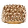 9ct Yellow Gold Four Row Keeper Ring