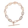 9ct Rose Gold T-Bar Fancy Bracelet 7.5"