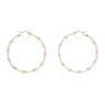 14ct Yellow Gold Greek Key Twist Hoop Earrings