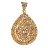 22ct Yellow and White Gold Cubic Zirconia Classic Jali Pendant