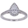 18ct White Gold 1.00ct Brilliant and Pear Cut Lab Grown Diamond Cluster Ring