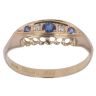 18ct Yellow Gold 0.05ct Diamond and Sapphire Five Stone Ring