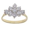 18ct Yellow Gold 0.90ct Brilliant Cut Diamond Cluster Ring
