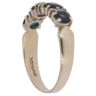9ct Yellow Gold 0.06ct Diamond And Sapphire Half Eternity Ring