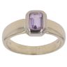 14ct Yellow Gold Amethyst Single Stone Ring