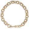 9ct Yellow Gold Heart Belcher Bracelet 8"