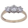 9ct Yellow Gold Moissanite Three Stone Ring