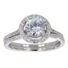 Silver Cubic Zirconia Halo Ring by Icesia