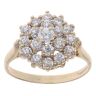9ct Yellow Gold Cubic Zirconia Cluster Ring