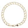 9ct Yellow Gold Rectangle Link Curb Bracelet 8.5"