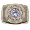 9ct Yellow Gold Cubic Zirconia Watch Style Signet Ring