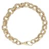 9ct Yellow Gold Patterned and Plain Belcher Bracelet 8"