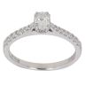 18ct White Gold 0.53ct Oval and Brilliant Cut Diamond Solitaire Ring