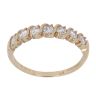9ct Yellow Gold Cubic Zirconia Half Eternity Ring