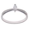 18ct White Gold 0.25ct Marquise and Brilliant Cut Diamond Solitaire Ring