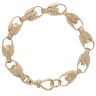 9ct Yellow Gold Patterned Tulip Bracelet 8.5"