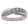 9ct White Gold 0.25ct Brilliant Cut Diamond Crossover Ring