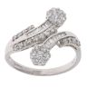 18ct White Gold 0.67ct Brilliant And Baguette Cut Diamond Fancy Ring