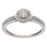 9ct White Gold 0.25ct Brilliant Cut Diamond Cluster Ring