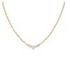 18ct Yellow And White Gold 0.20ct Brilliant Cut Diamond Necklace 18"