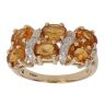 14ct Yellow Gold 0.05ct Diamond and Citrine Fancy Ring