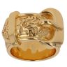 Sterling Silver Gold Plated Buckle Ring