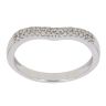 9ct White Gold 0.15ct Brilliant Cut Diamond Wishbone Ring