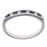 18ct White Gold 0.15ct Diamond and Sapphire Half Eternity Ring