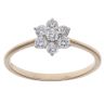 9ct Yellow Gold 0.50ct Brilliant Cut Lab Grown Diamond Daisy Cluster Ring