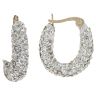 9ct Yellow Gold Small Crystal Hoop Earrings
