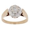 9ct Yellow Gold 0.15ct Brilliant Cut Diamond Cluster Ring